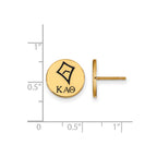 Sterling Silver Gold-plated LogoArt Kappa Alpha Theta Sorority Symbol Color Enamel Post Earrings