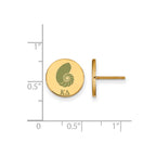 Sterling Silver Gold-plated LogoArt Kappa Delta Sorority Symbol Color Enamel Post Earrings