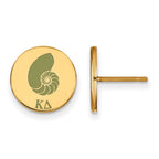 Sterling Silver Gold-plated LogoArt Kappa Delta Sorority Symbol Color Enamel Post Earrings
