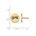 Sterling Silver Gold-plated LogoArt Kappa Kappa Gamma Sorority Symbol Color Enamel Post Earrings