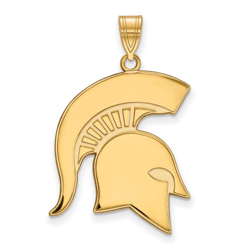 10k Gold LogoArt Michigan State University Spartan Extra Large Pendant