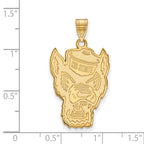 10k Gold LogoArt North Carolina State University Wolf Extra Large Pendant