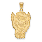 10k Gold LogoArt North Carolina State University Wolf Extra Large Pendant