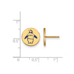 Sterling Silver Gold-plated LogoArt Theta Phi Alpha Sorority Symbol Color Enamel Post Earrings