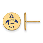 Sterling Silver Gold-plated LogoArt Theta Phi Alpha Sorority Symbol Color Enamel Post Earrings