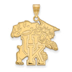 10k Gold LogoArt University of Kentucky U-K Wildcat Extra Large Pendant