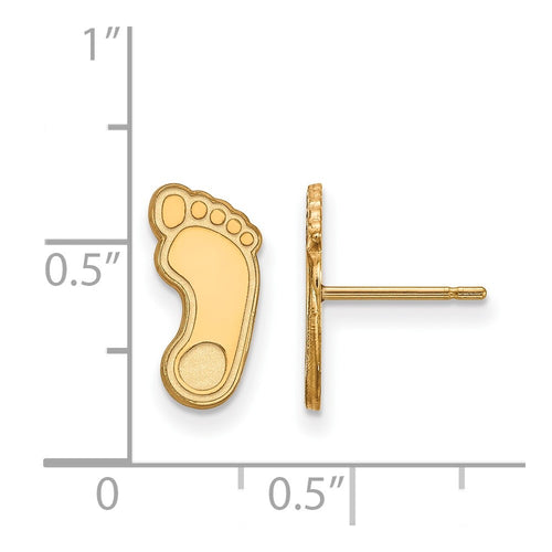 10k Gold LogoArt University of North Carolina Tar Heel Small Post Earrings