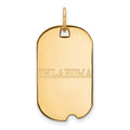 10k Gold LogoArt University of Oklahoma Small Dog Tag Pendant