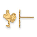 14k Gold LogoArt Virginia Tech HokieBird Small Post Earrings