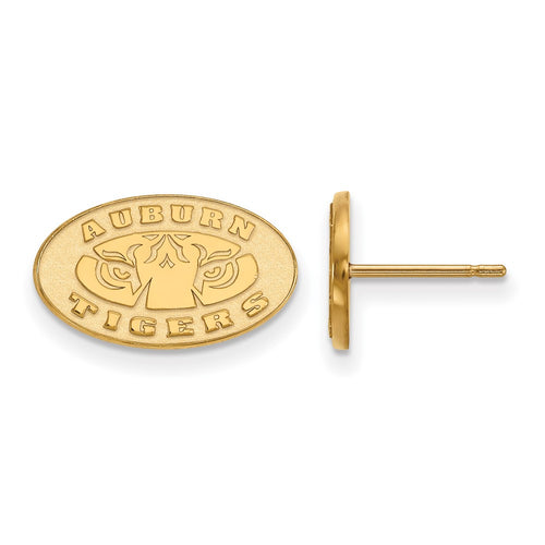 10k Gold LogoArt Auburn Tigers Extra Small Post Earrings