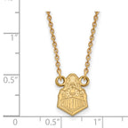 Sterling Silver Gold-plated LogoArt Purdue University Boilermakers Train Logo Small Pendant 18 inch Necklace