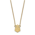 Sterling Silver Gold-plated LogoArt Purdue University Boilermakers Train Logo Small Pendant 18 inch Necklace