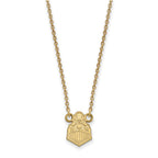 Sterling Silver Gold-plated LogoArt Purdue University Boilermakers Train Logo Small Pendant 18 inch Necklace