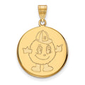 10k Gold LogoArt Syracuse University Mascot Large Disc Pendant