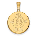 10k Gold LogoArt Syracuse University Mascot Large Disc Pendant