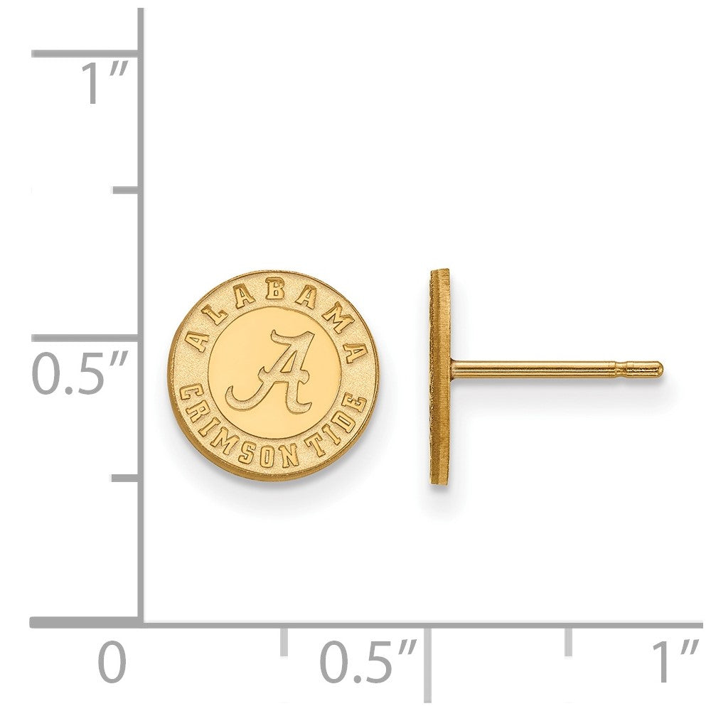 10k Gold LogoArt University of Alabama Crimson Tide Extra Small Post Earrings