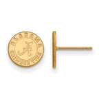 Sterling Silver Gold-plated LogoArt University of Alabama Crimson Tide Extra Small Post Earrings
