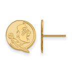 14k Gold LogoArt Florida State University Seminole Small Post Earrings