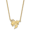 10k Gold LogoArt Georgia Institute of Technology Yellow Jacket Large Pendant 18 inch Necklace