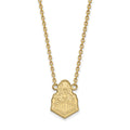 Sterling Silver Gold-plated LogoArt Purdue University Boilermakers Train Logo Large Pendant 18 inch Necklace