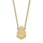 Sterling Silver Gold-plated LogoArt Purdue University Boilermakers Train Logo Large Pendant 18 inch Necklace