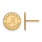 Sterling Silver Gold-plated LogoArt University of Alabama Crimson Tide Small Post Earrings