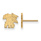 10k Gold LogoArt University of Kentucky U-K Wildcat Extra Small Post Earrings