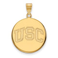 14k Gold University of Southern California U-S-C Large Disc Pendant