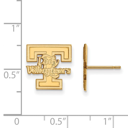 10k Gold LogoArt University of Tennessee Lady Volunteers Small Post Earrings