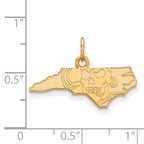 10k Gold LogoArt East Carolina University Map Extra Small Pendant