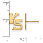 14k Gold LogoArt Kansas State University K-S Small Post Earrings