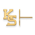 14k Gold LogoArt Kansas State University K-S Small Post Earrings