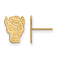 10k Gold LogoArt North Carolina State University Wolf Small Post Earrings