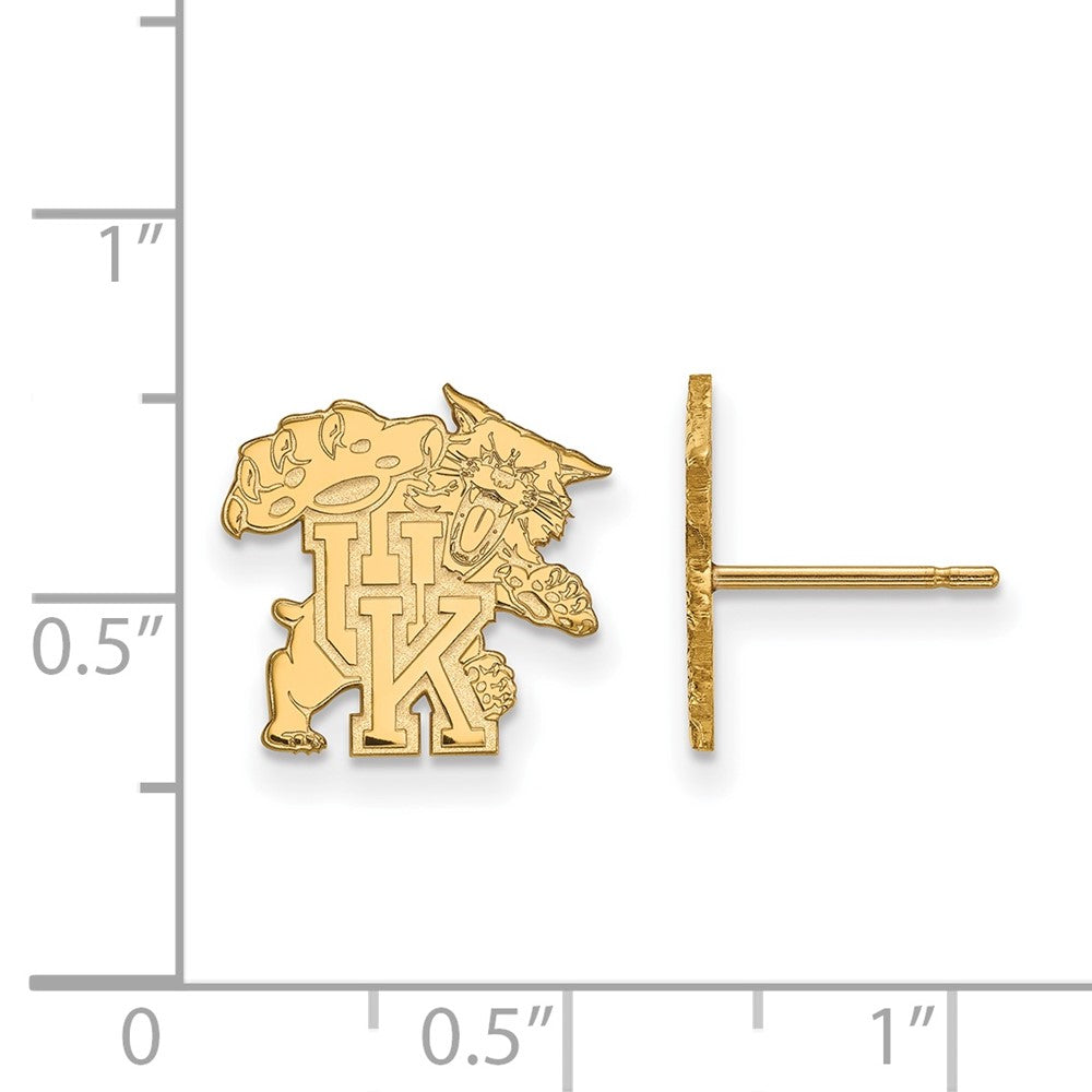 10k Gold LogoArt University of Kentucky U-K Wildcat Small Post Earrings