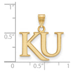 10k Gold LogoArt University of Kansas K-U Small Pendant