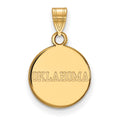 10k Gold LogoArt University of Oklahoma Small Disc Pendant