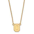 Sterling Silver Gold-plated LogoArt The Ohio State University Letter O Small Pendant 18 inch Necklace