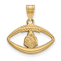 Sterling Silver Gold-plated LogoArt Purdue University Boilermakers Train Logo Football Pendant