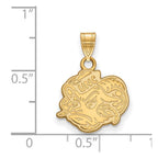 10k Gold LogoArt University of North Carolina Ram Small Pendant