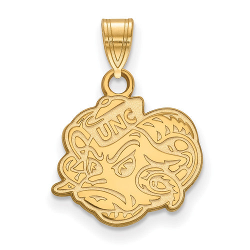 10k Gold LogoArt University of North Carolina Ram Small Pendant