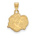 Sterling Silver Gold-plated LogoArt University of North Carolina Ram Small Pendant