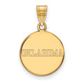 14k Gold LogoArt University of Oklahoma Medium Disc Pendant