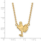 14k Gold LogoArt Virginia Tech HokieBird Large Pendant 18 inch Necklace