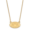 Sterling Silver Gold-plated LogoArt Auburn Tigers Small Pendant 18 inch Necklace