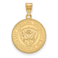Sterling Silver Gold-plated LogoArt East Carolina University Large Crest Pendant