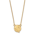 Sterling Silver Gold-plated LogoArt Florida State University Seminole Small Pendant 18 inch Necklace