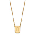 Sterling Silver Gold-plated LogoArt The Ohio State University Letter O Large Pendant 18 inch Necklace