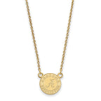 Sterling Silver Gold-plated LogoArt University of Alabama Crimson Tide Small Pendant 18 inch Necklace