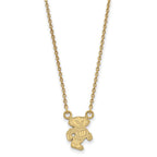 10k Gold LogoArt University of Wisconsin Badger Small Pendant 18 inch Necklace