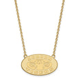 Sterling Silver Gold-plated LogoArt Auburn Tigers Large Pendant 18 inch Necklace